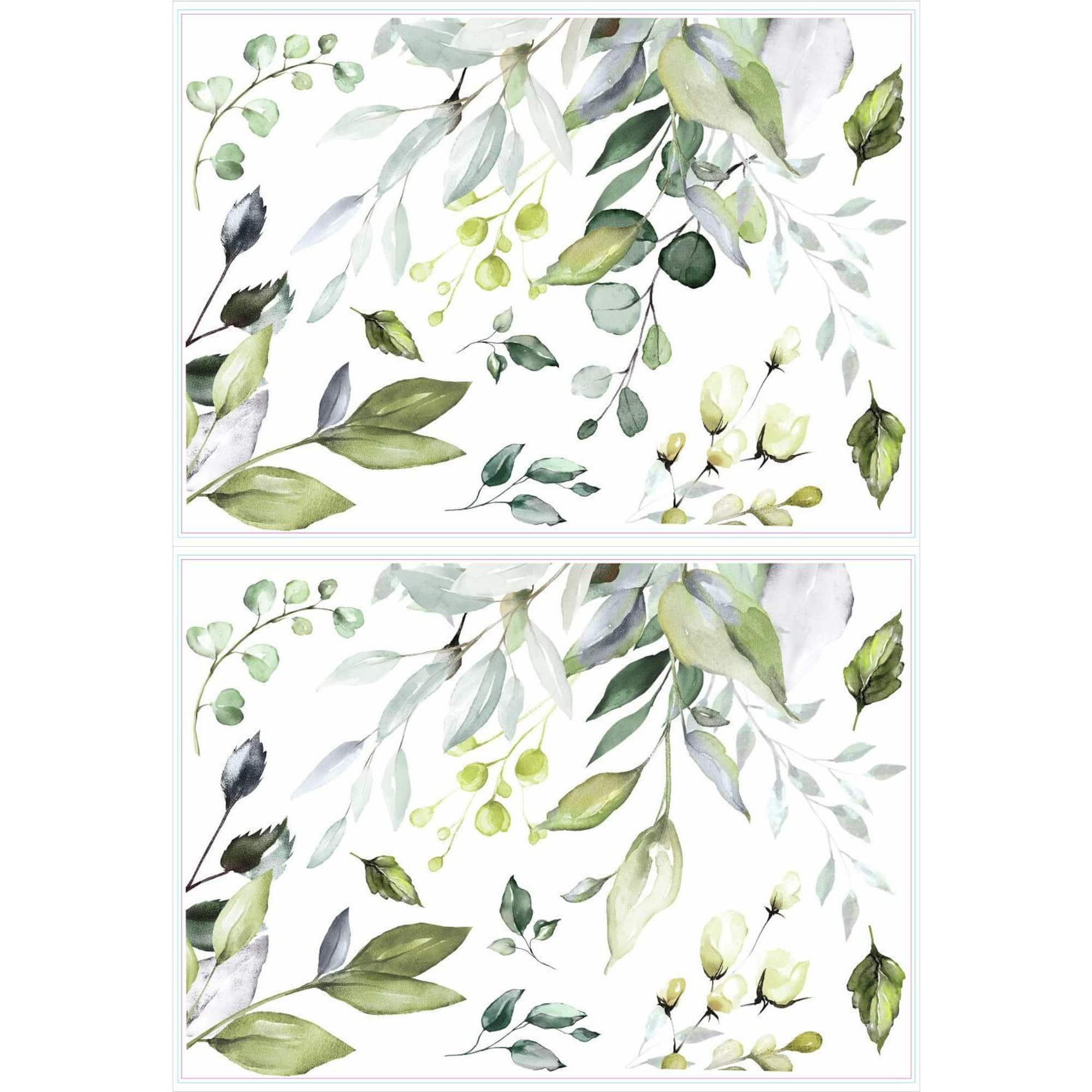 RoomMates Hanging Watercolor Leaves Peel & Stick Giant Decals